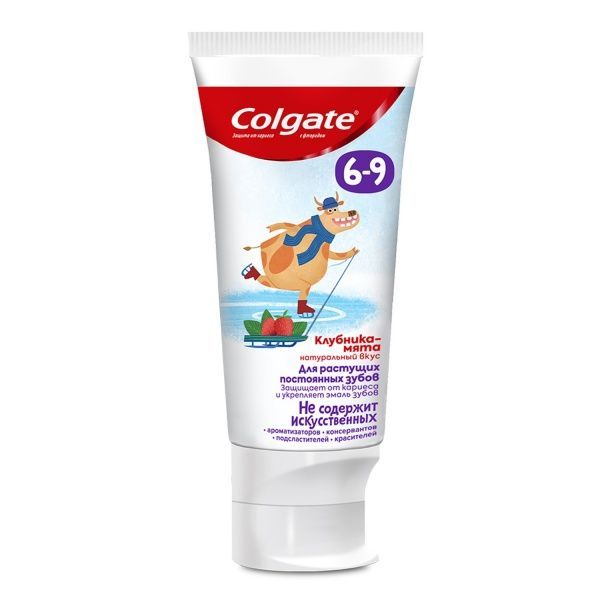 Детская зубная паста Colgate с фтором Клубника-мята от 6 до 9 лет 60 мл