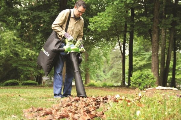 Садовый воздуходув GreenWorks аккумуляторный GD40BV (24227)