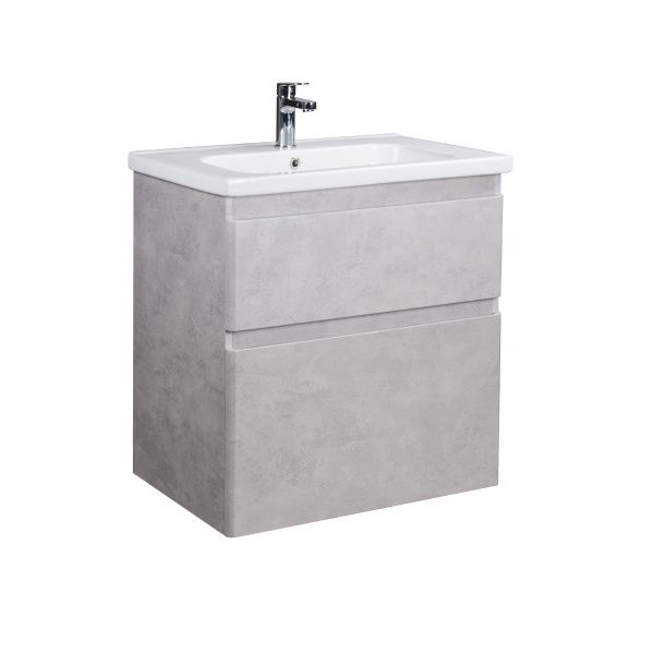 Тумба Мойдодыр Палермо светлый бетон 70 см с умывальником ID 70