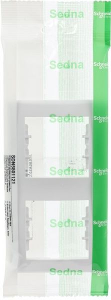 Рамка двухместная Schneider Electric Sedna вертикальная белый SDN5801121