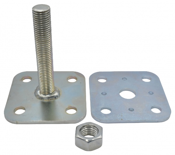 Опора колони гвинтова (вільна гайка) H 100 мм 80x80 мм 4 мм 1 шт. 