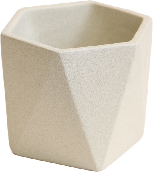 Вазон керамический Ориана-Запорожкерамика №5 крошка фигурный 0,35 л бежевый (074-5-001) 