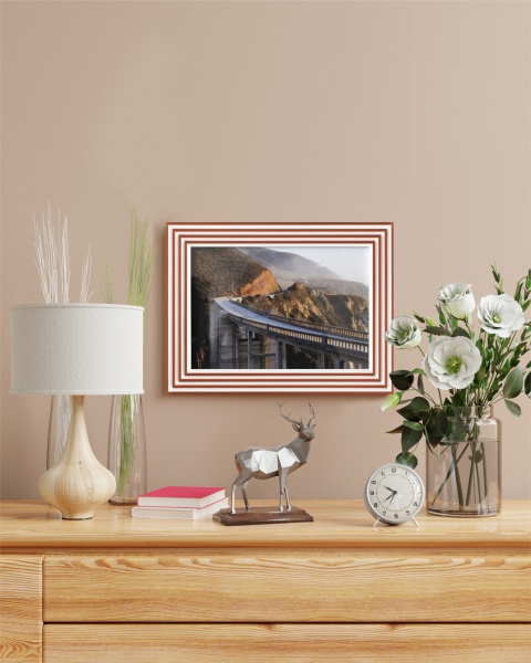 Рамка для фотографии со стеклом MARCO decor 4017 1 фото 30х40 см бело-оранжевый 