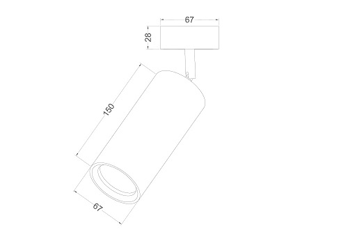 Светильник настенно-потолочный Iterna Alta spot светлый ясень 1xGU10 LW085