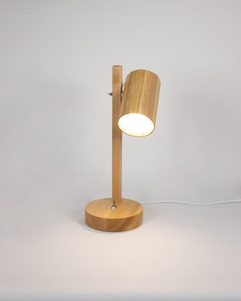 Настольная лампа декоративная Iterna Odda 1xE14E14 дерево светлое LW045 