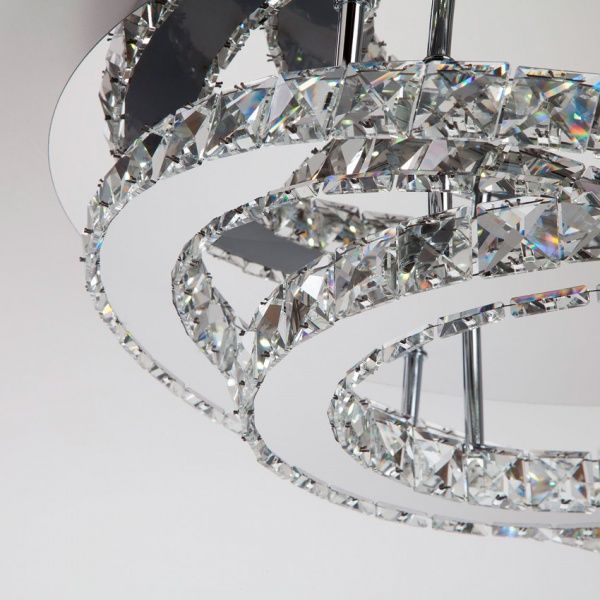 Люстра світлодіодна Strotskis Grasia пульт ДУ 24 Вт хром 90066/2 