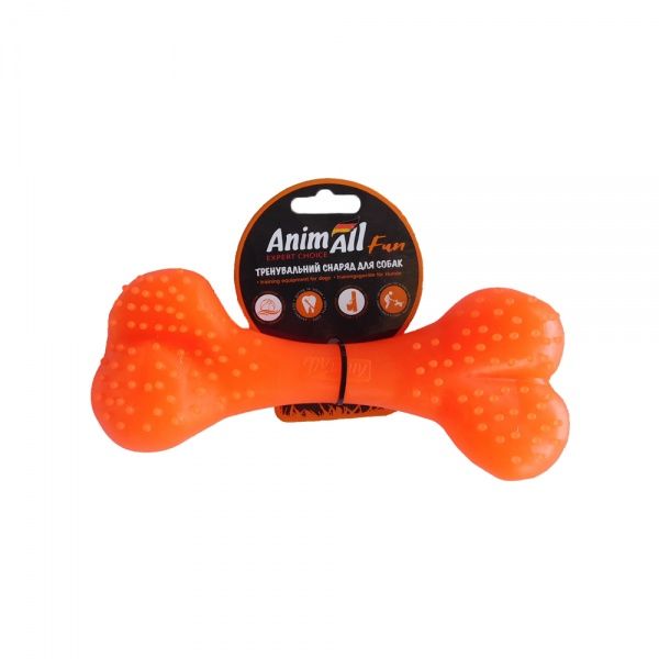 Игрушка для собак AnimAll Кость 25 см оранжевая 88127