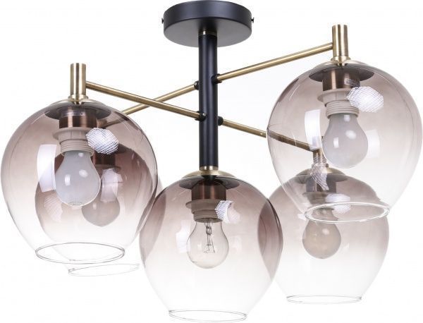 Люстра Accento lighting Sorrento h410 x d625 мм 5x60 Вт E27 античная латунь 