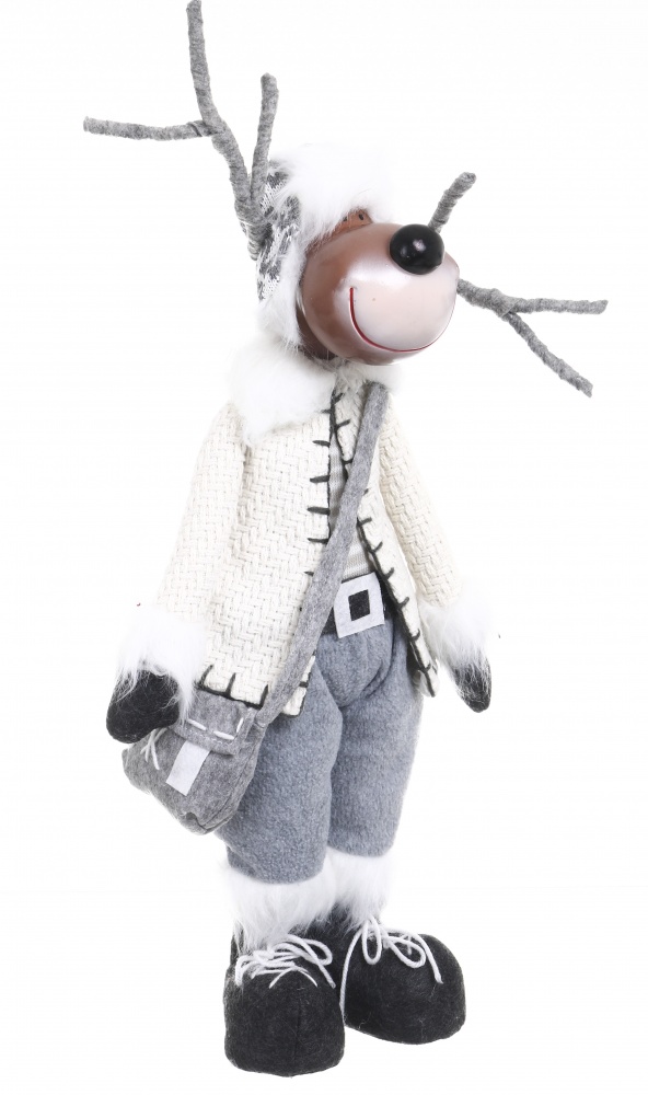 Декорация новогодняя Лось леший 20x45 см 2 цвета в ассортименте