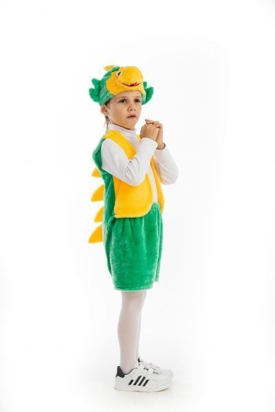 Костюм карнавальний КАРНАВАЛІЯ Дракон 4-7 років р.116-122 жовто-зелений 