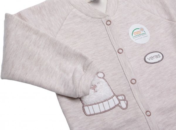 Боди детское унисекс Baby Veres Polar bear р.80 бежевый 