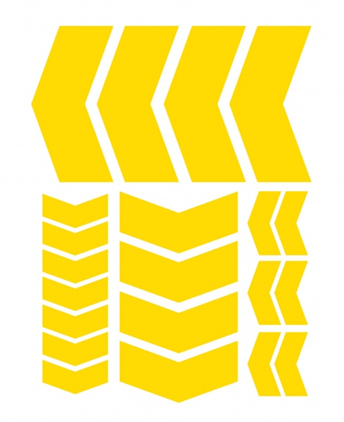 Світловідбивна наліпка LOOM Стрілки LM-10062-yellow для твердих поверхонь