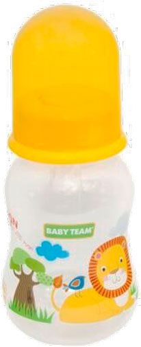 Бутылка детская Baby Team с силиконовой соской в ассортименте 125 мл 1111