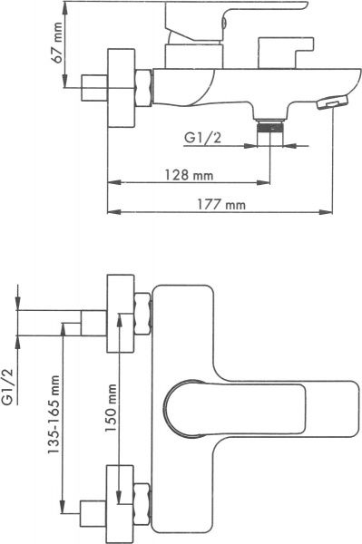 Змішувач для ванни Scandispa Sif FF35219-2
