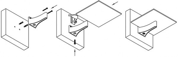 Тримач для полиць Ferro Fiori M 7060.130 чорний 51218