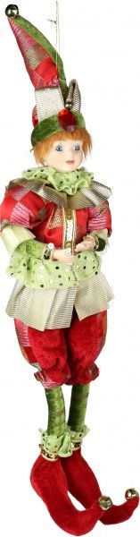 Підвіска Блазень казковий червоно-зелений 53 см 12121-18RG  