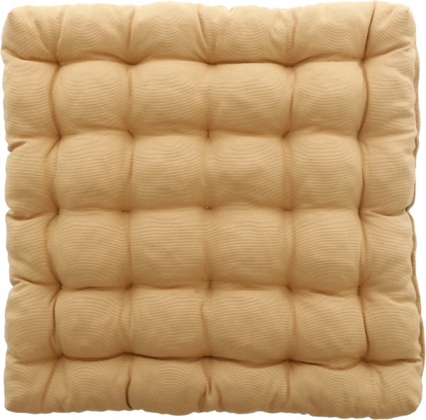 Подушка Bella Vita Duk стеганая бежевая 38х38х5 см