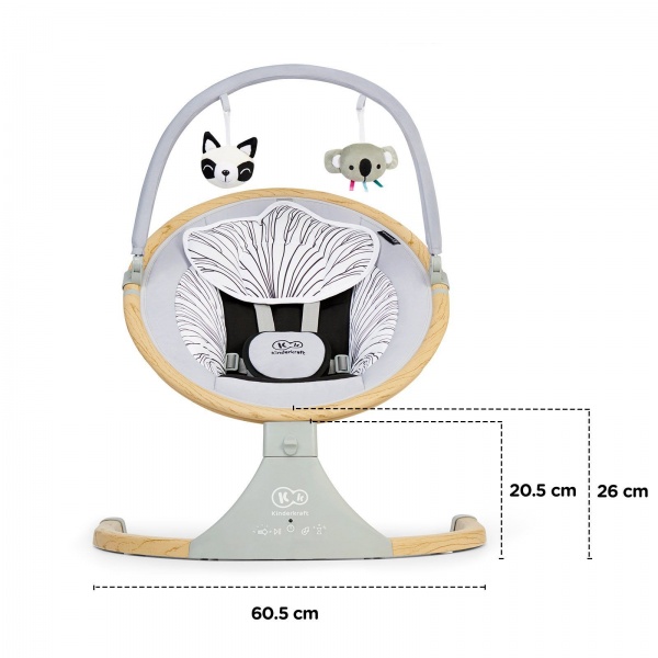 Кресло-качалка Kinderkraft Lumi Wooden KBLUMI00GRY0000
