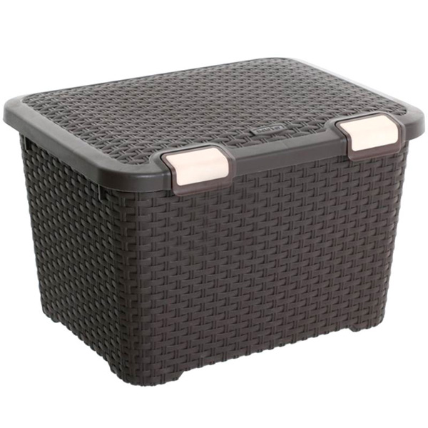 Кошик пластиковий Curver 210279 з кришкою Style 330x400x500 мм