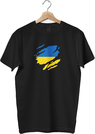 Футболка Україна, чорна, р. XL, 100% бавовна