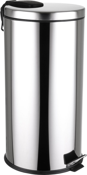 Відро EFOR Metal для сміття з педаллю 8000064164078 40 л сірий металік 64164