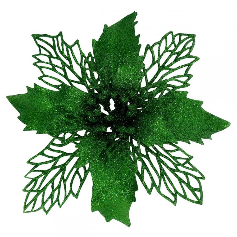 Декорація новорічна Різдвяник 15 см зелена