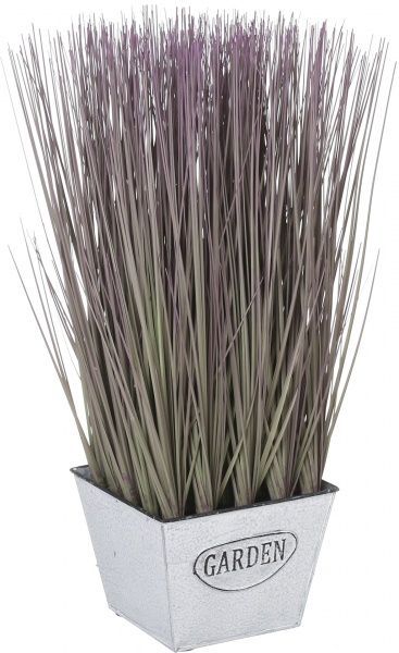 Растение искусственное в горшке Мискантус 46 см сиренево-зеленый