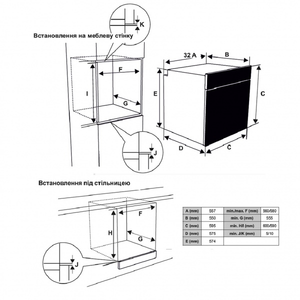 Духова шафа Grunhelm GDV 836 I
