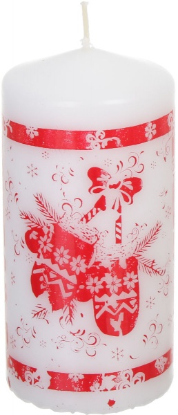 Свічка Циліндр Рукавичка біла 60х120 Pako-If