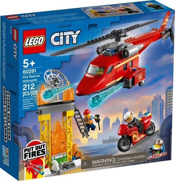 Конструктор LEGO City Спасательный пожарный вертолёт 60281