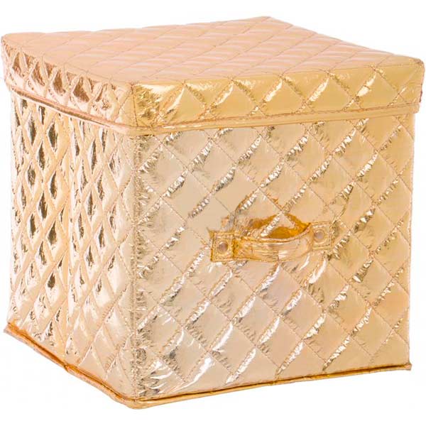 Короб для вещей 25x25x25 см золотой