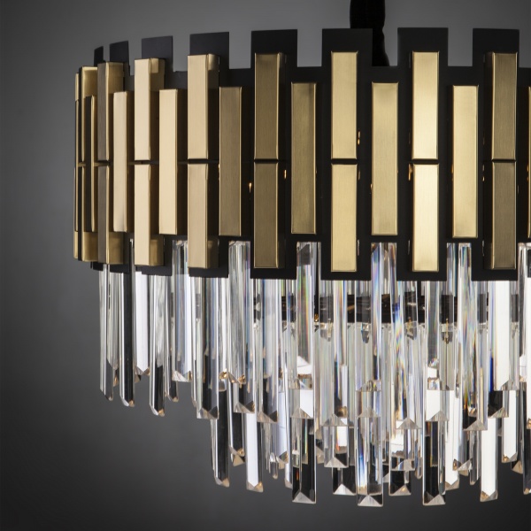 Люстра подвесная Strotskis Deseo Wi-Fi 8x60 Вт E14 черный/золото 337/8 