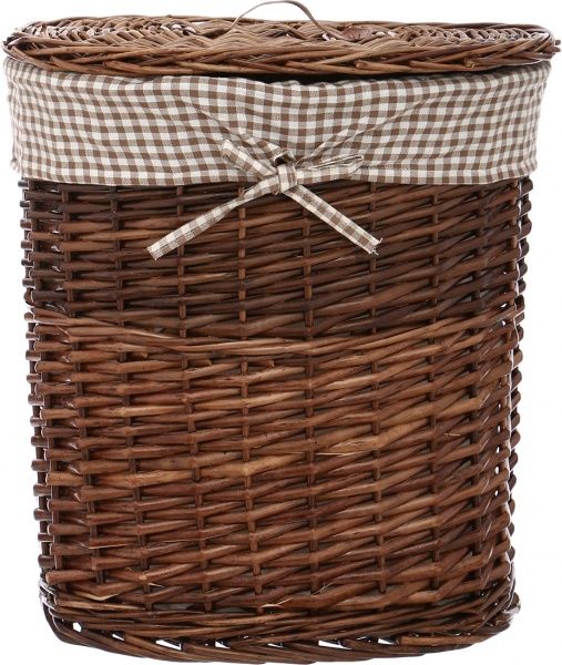 Корзинка плетеная с текстилем 44x30x48 см JM16-10H-2 