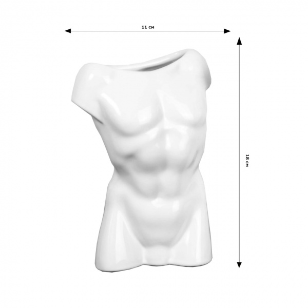 Ваза керамическая Rezon Аполон V018Х01 18 см белый 