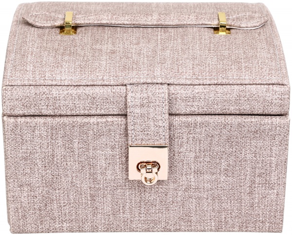 Шкатулка для украшений Cassy 19.5x13x16 см бежевый