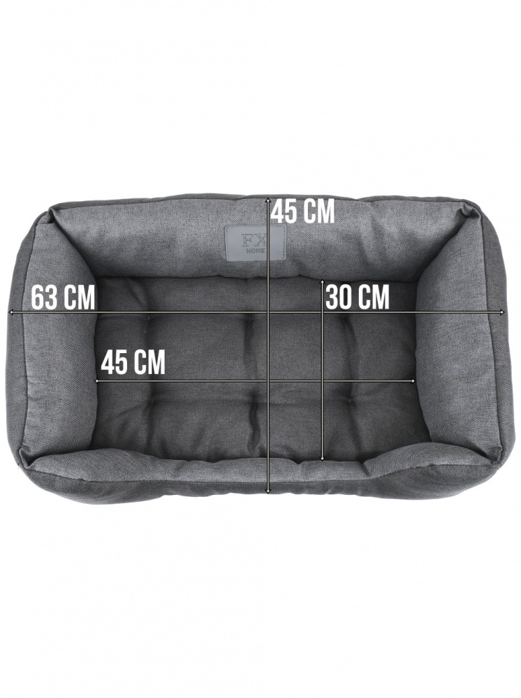 Лежак FX home Mальмо 60х40х18 см, сірий