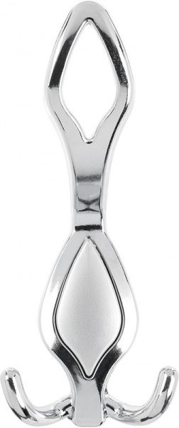 Крючок мебельный 3029 хром с вставкой хром