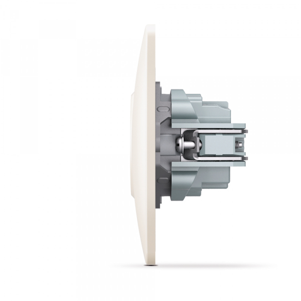 Розетка с заземлением Videx Binera IP20 кремовый VF-BNSK1G-CR