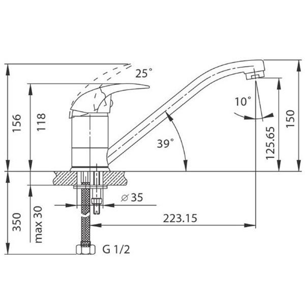 Змішувач для кухні Ferro Ancona BAN 4