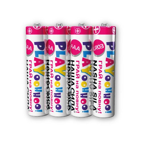 Батарейки НАША СИЛА LR03 PLAY AAA (мизинчиковые) 4 шт. (3126) 