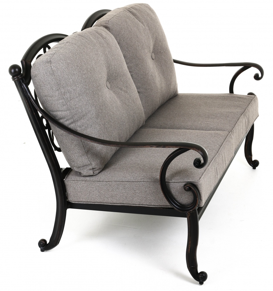 Комплект мебели Bella Vita металлический 1,22 м черный/коричнево-бежевый