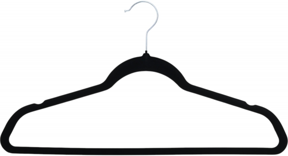 Набор плечиков Vivendi Velvet черный 44,5 см 3 шт.