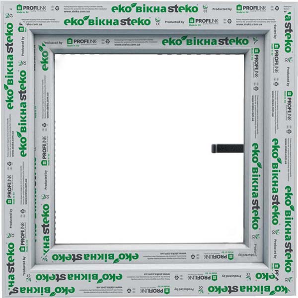 Окно поворотно-откидное Steko S300 58 500x500 мм правое