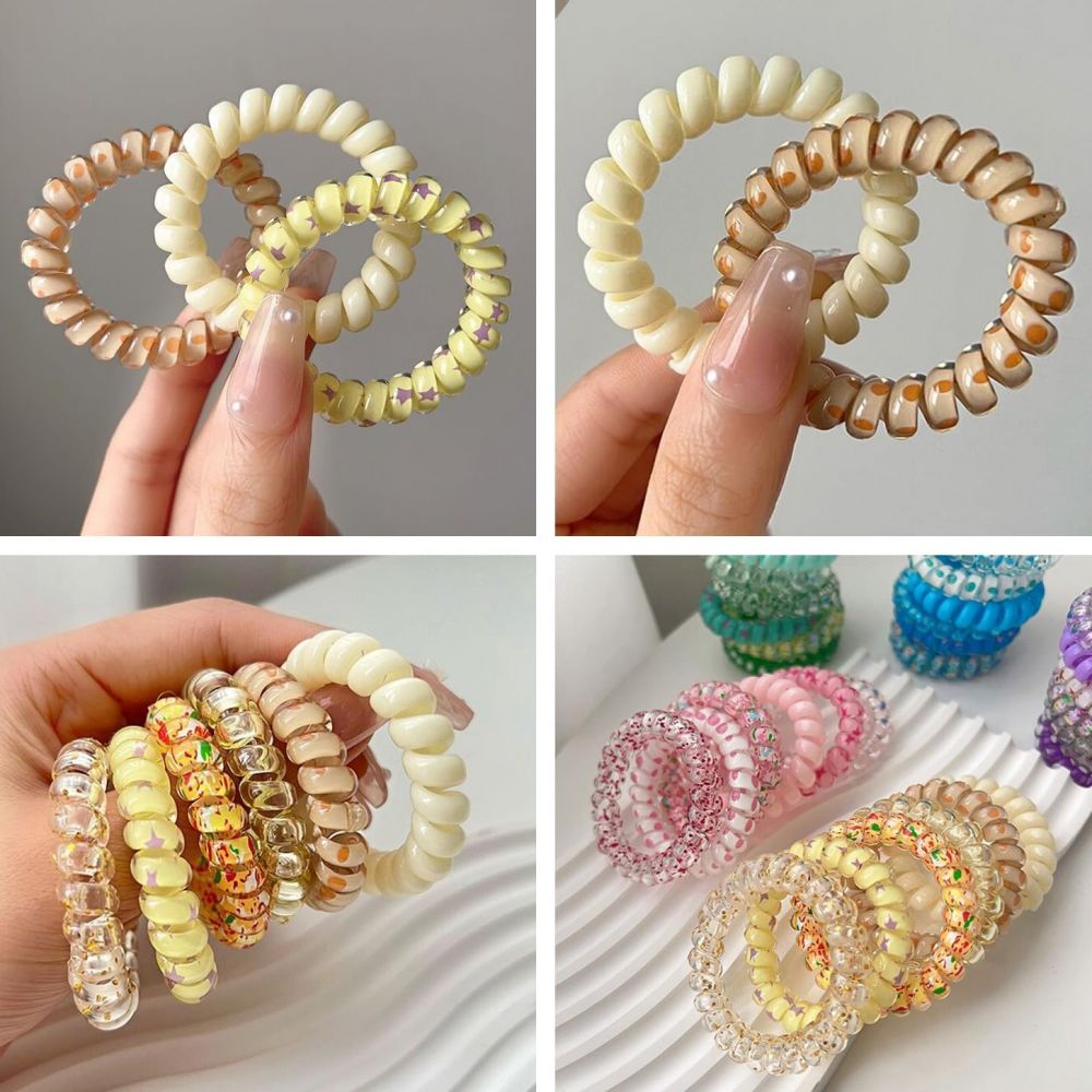 Резинка для волос SHANTOU YISHENG Пружинка в ассортименте 6 шт.