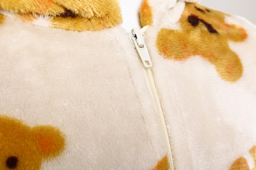 Кигуруми-пижама для девочек HW принт Медвежонок р.98-104 коричневый/розовый 0348