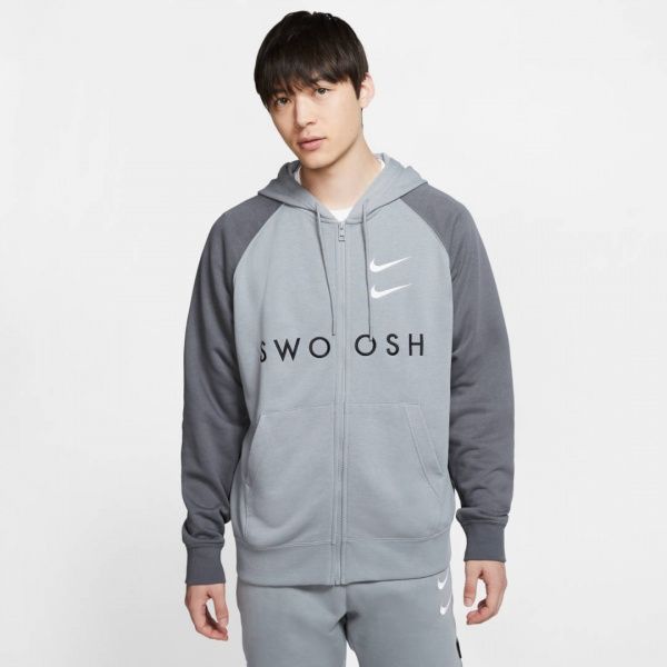 Джемпер Nike M NSW SWOOSH HOODIE FZ FT CT7362-073 р. XL сірий