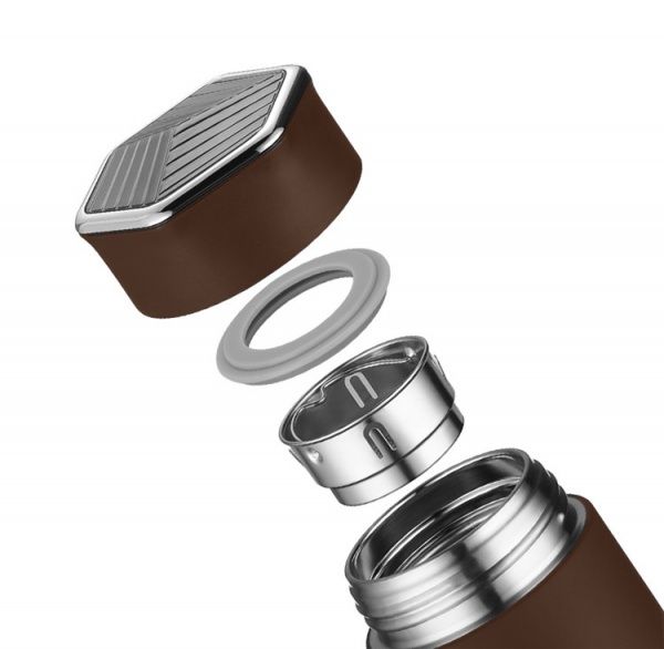 Термопляшка 450 мл Casno коричневий KXN-6057_Brown