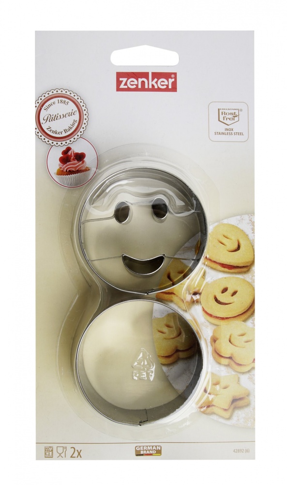 Набор форм для вырезания печенья Zenker Улыбка 6 см 2 шт. 42892