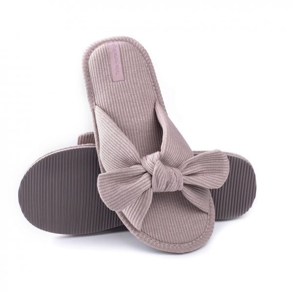 Тапки домашние Twins HS-VL бант-перекрест р. 36-37 бежевый 