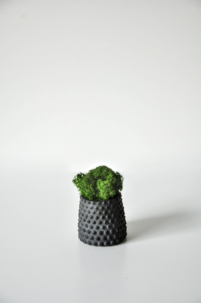 Кашпо декоративне bubble cup темно-сірий бетон